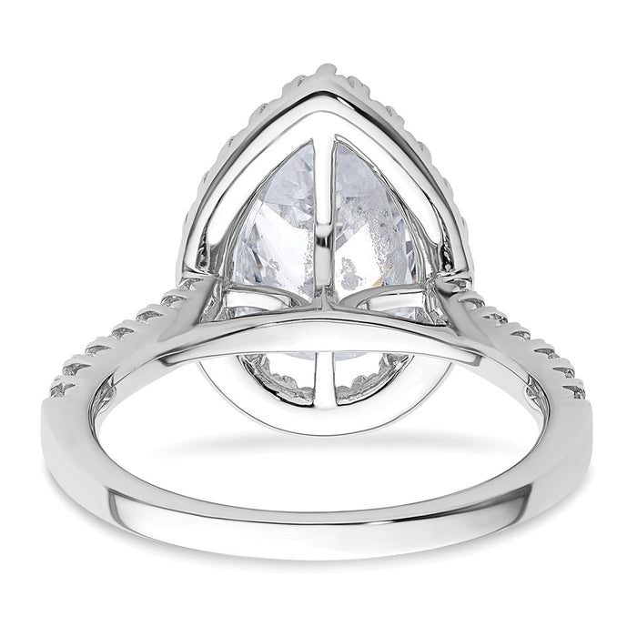 Buy Exclusive 14k White Gold Pear Halo Engagement Ring - Lab-Grown Diamond, VS/SI+-5