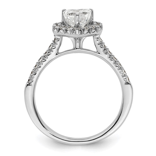 Buy Exclusive 14K White Gold Halo Engagement Ring, 1/3 Carat Diamonds, 3/4 Carat Heart