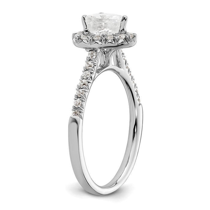 Buy Exclusive 14K White Gold Halo Engagement Ring, 1/3 Carat Diamonds, 3/4 Carat Heart-6