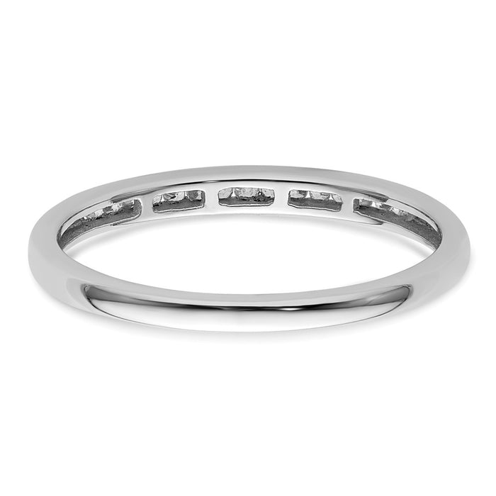 Buy Exclusive 14K White Gold Wedding Band with 1/10 Carat Diamonds - Stylish Value-5