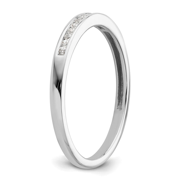Buy Exclusive 14K White Gold Wedding Band with 1/10 Carat Diamonds - Stylish Value-6