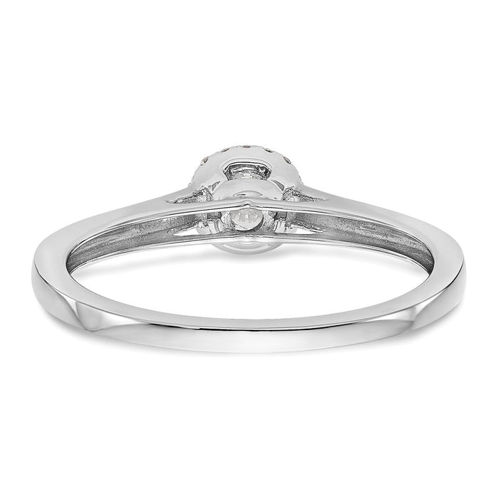 Buy Exclusive 14K White Gold Halo Engagement Ring, 1/5 Carat Center Stone & Accents-5
