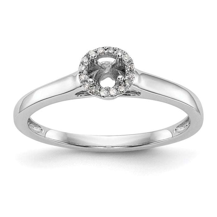 Buy Exclusive 14K White Gold Halo Engagement Ring, 1/5 Carat Center Stone & Accents-8