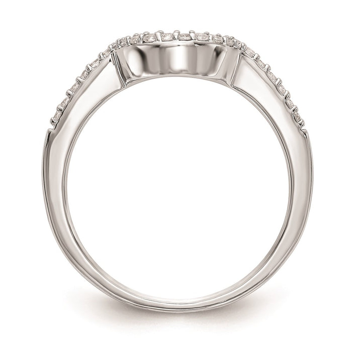 Buy 14K White Gold 1/6 Carat Curved Wedding Band - Stylish & Affordable!-2