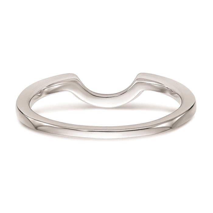 Buy 14K White Gold Curved Wedding Band - Stylish Design, Affordable Luxury-5