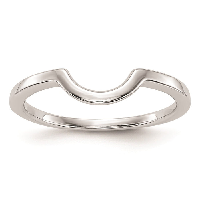 Buy 14K White Gold Curved Wedding Band - Stylish Design, Affordable Luxury-1