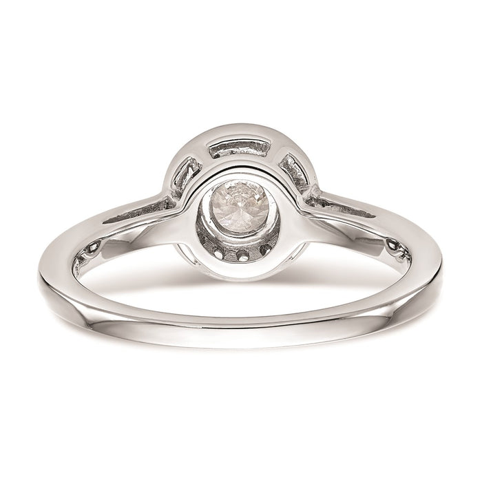 Buy Affordable 14K White Gold Halo Engagement Ring Setting for 1/2 Carat-3