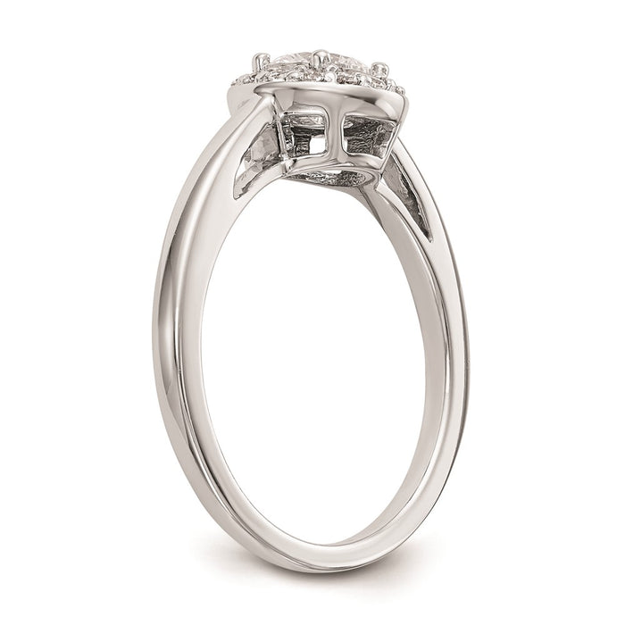 Buy Affordable 14K White Gold Halo Engagement Ring Setting for 1/2 Carat-4