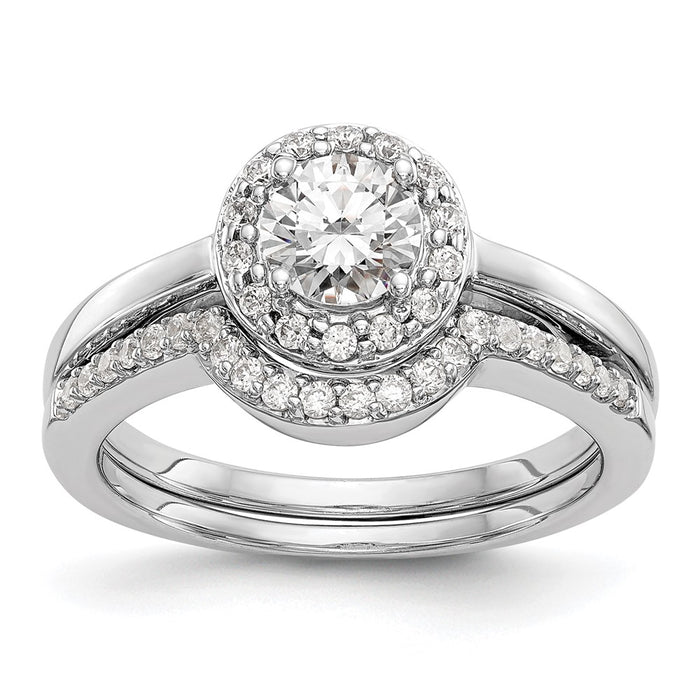 Buy Exclusive 14K White Gold Diamond Semi-Mount Engagement Ring 1/2 Carat-7