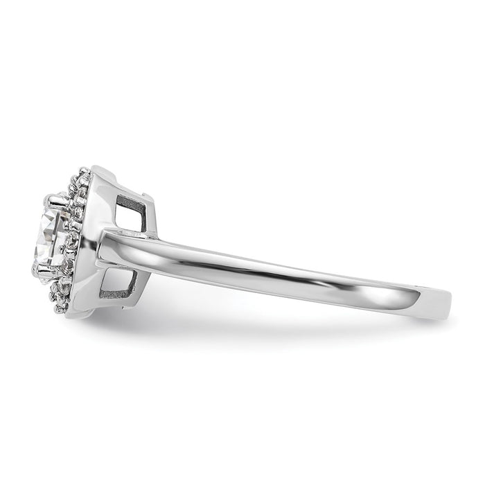 Buy Exclusive 14K White Gold Halo Semi-Mount Engagement Ring - 3/4 Carat-3