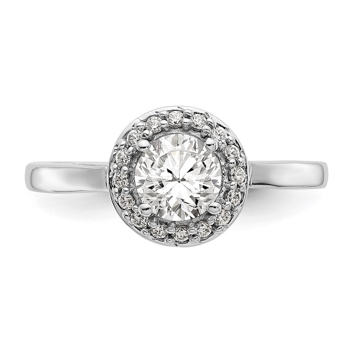 Buy Exclusive 14K White Gold Halo Semi-Mount Engagement Ring - 3/4 Carat-4