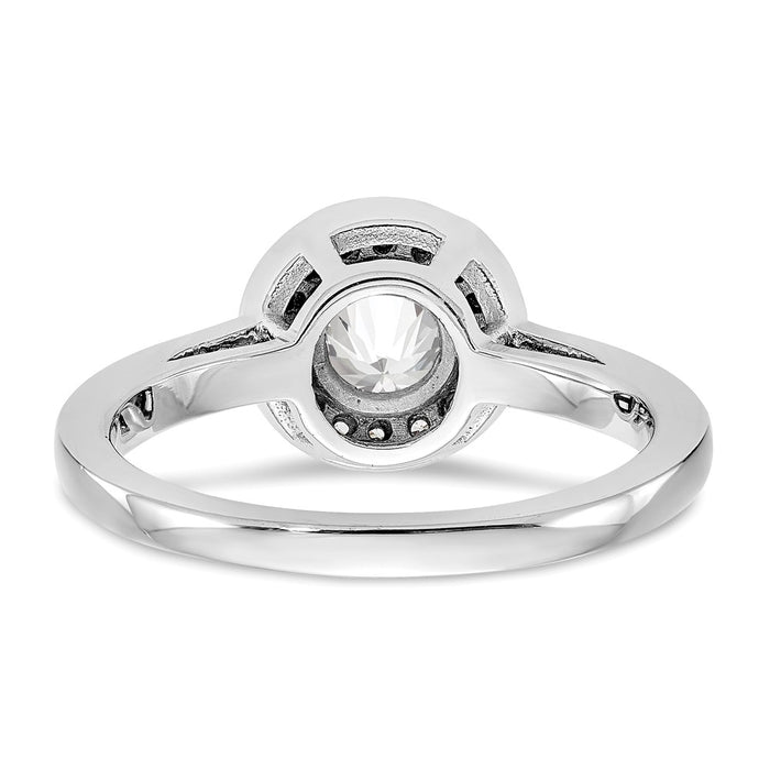 Buy Exclusive 14K White Gold Halo Semi-Mount Engagement Ring - 3/4 Carat-5