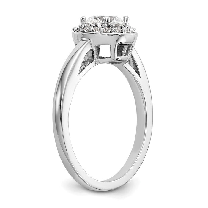 Buy Exclusive 14K White Gold Halo Semi-Mount Engagement Ring - 3/4 Carat-6