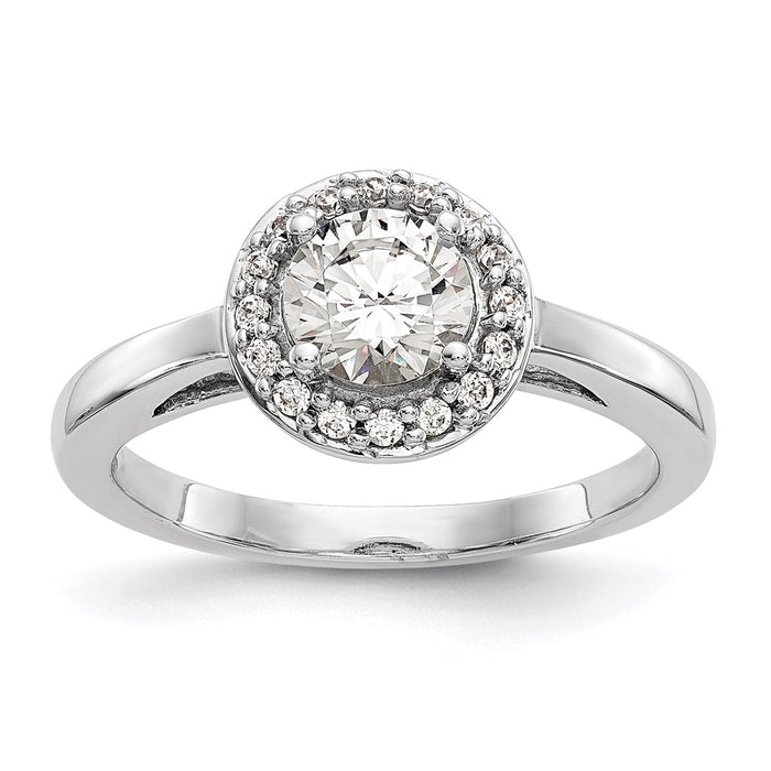 Buy Exclusive 14K White Gold Halo Semi-Mount Engagement Ring - 3/4 Carat-1