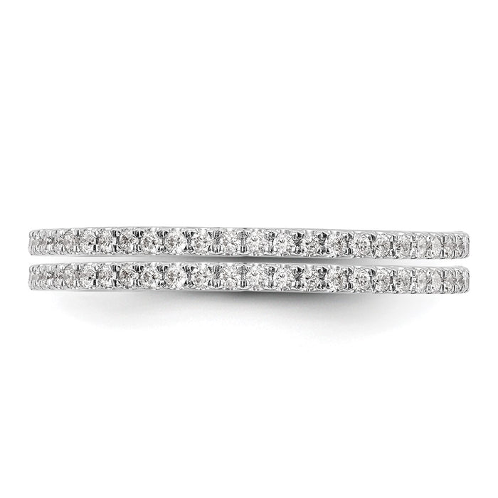 Exclusive 14K White Gold Diamond Wedding Band Set - 1/4 Carat, Stylish Value-4
