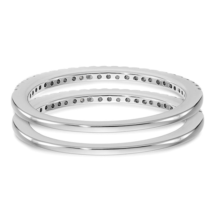 Exclusive 14K White Gold Diamond Wedding Band Set - 1/4 Carat, Stylish Value-5