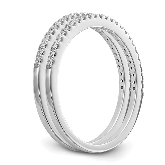Exclusive 14K White Gold Diamond Wedding Band Set - 1/4 Carat, Stylish Value-6