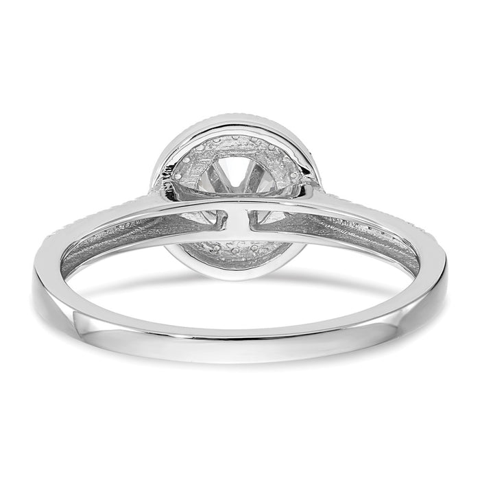 Buy Exclusive 14K White Gold Halo Semi-Mount Engagement Ring, 1/4 Carat-5