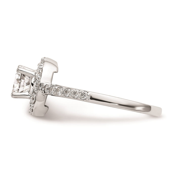 Buy 14K White Gold Halo Engagement Ring Setting - 1/2 Carat, Stylish Value!-3