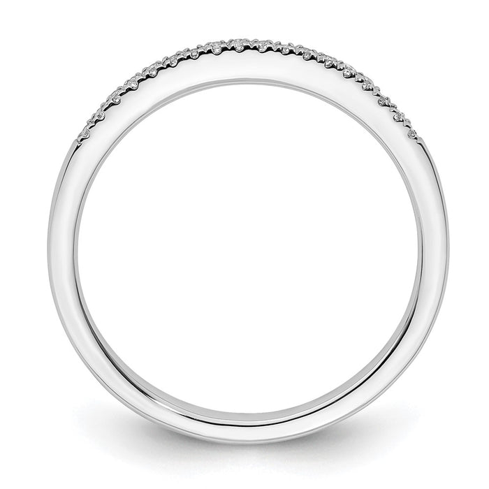 High-Quality 14K White Gold Wedding Band Set - 1/10 Carat Diamond, Stylish Value-2