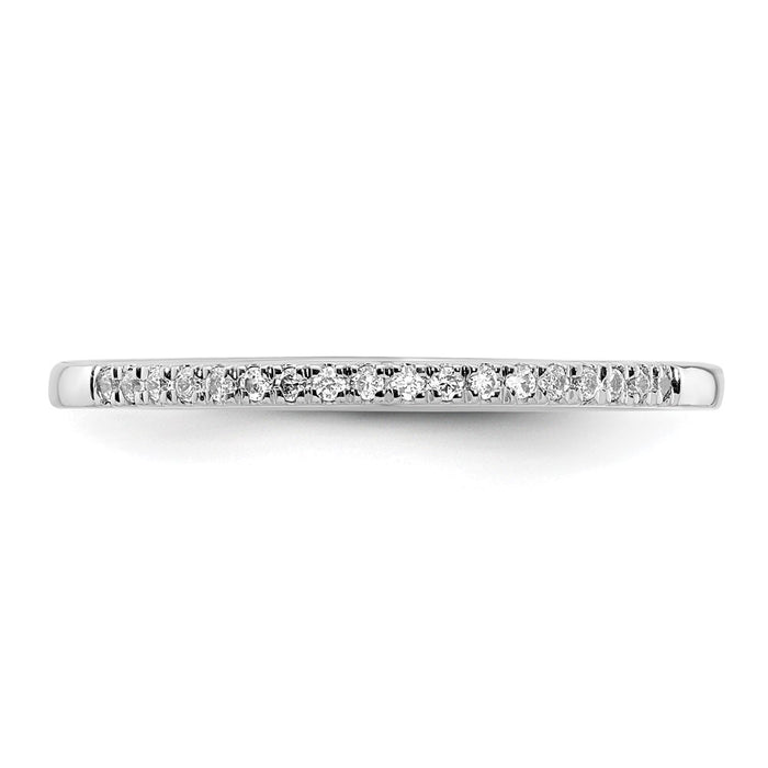 High-Quality 14K White Gold Wedding Band Set - 1/10 Carat Diamond, Stylish Value-4