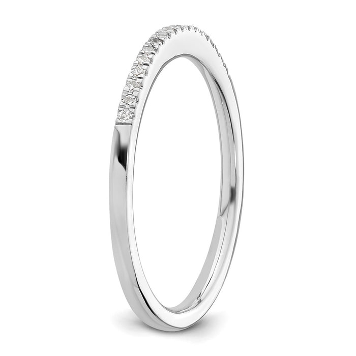 High-Quality 14K White Gold Wedding Band Set - 1/10 Carat Diamond, Stylish Value-6