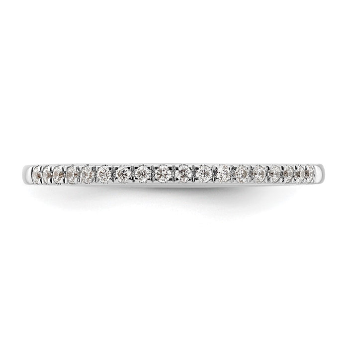 Exclusive 14K White Gold Wedding Band Set with 1/10 Carat Diamonds - Stylish Value-4