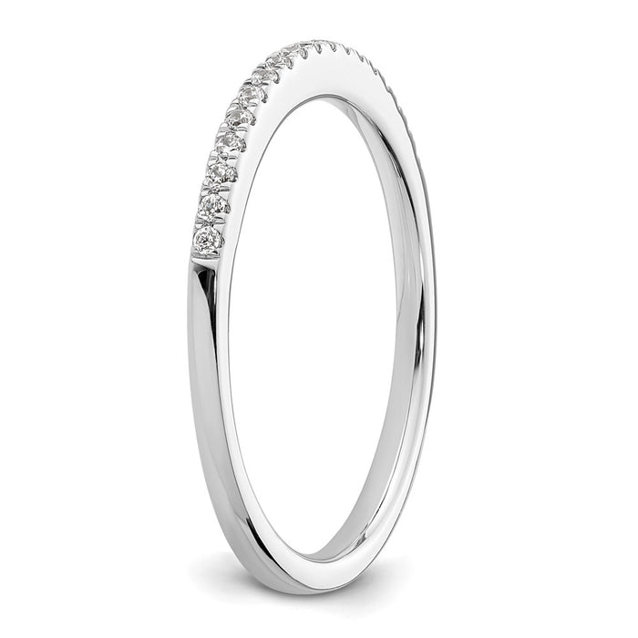 Exclusive 14K White Gold Wedding Band Set with 1/10 Carat Diamonds - Stylish Value-6