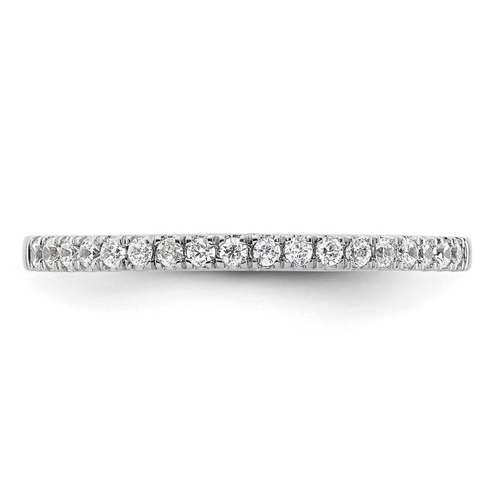 Buy Exclusive 14K White Gold 1/5 Carat Diamond Eternity Wedding Band - Stylish Value-4