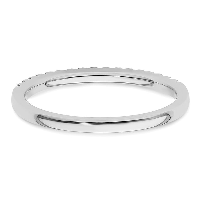Buy Exclusive 14K White Gold 1/5 Carat Diamond Eternity Wedding Band - Stylish Value-5