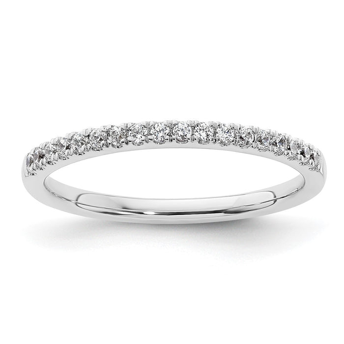 Buy Exclusive 14K White Gold 1/5 Carat Diamond Eternity Wedding Band - Stylish Value-1