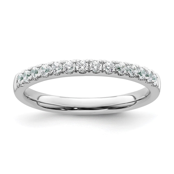 Buy Stylish 14K White Gold Wedding Band Set with 1/3 Carat Diamonds-1