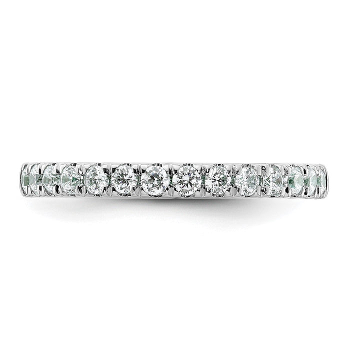 Exclusive 14K White Gold 3/8 Carat Diamond Eternity Wedding Band | Stylish Value-4