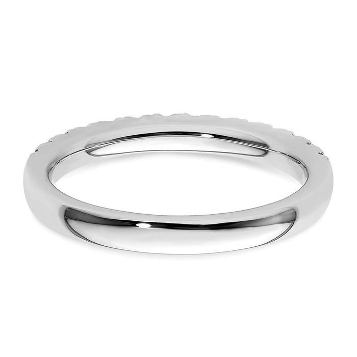 Exclusive 14K White Gold 3/8 Carat Diamond Eternity Wedding Band | Stylish Value-5
