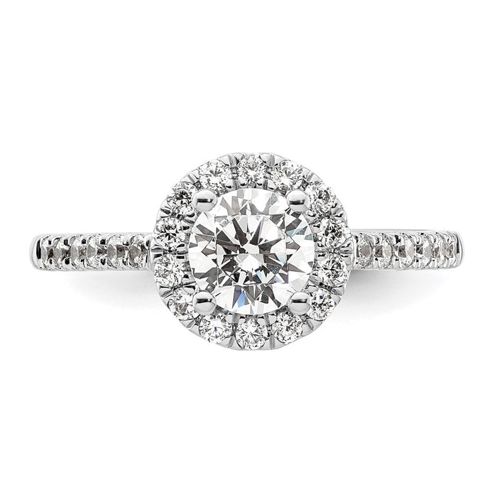 Buy 14K White Gold Halo Engagement Ring for 3/4 Carat Center | Stylish Value-4