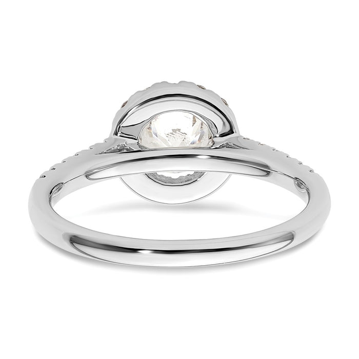 Buy 14K White Gold Halo Engagement Ring for 3/4 Carat Center | Stylish Value-5