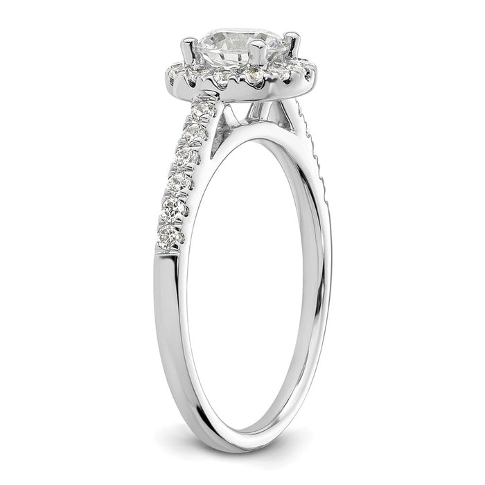 Buy 14K White Gold Halo Engagement Ring for 3/4 Carat Center | Stylish Value-6