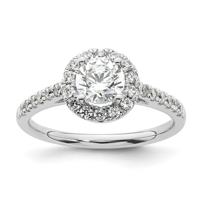 Buy 14K White Gold Halo Engagement Ring for 3/4 Carat Center | Stylish Value-1
