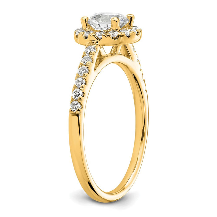 Buy Stylish 14K Gold Round Diamond Halo Semi-Mount Engagement Ring - Value Design-6