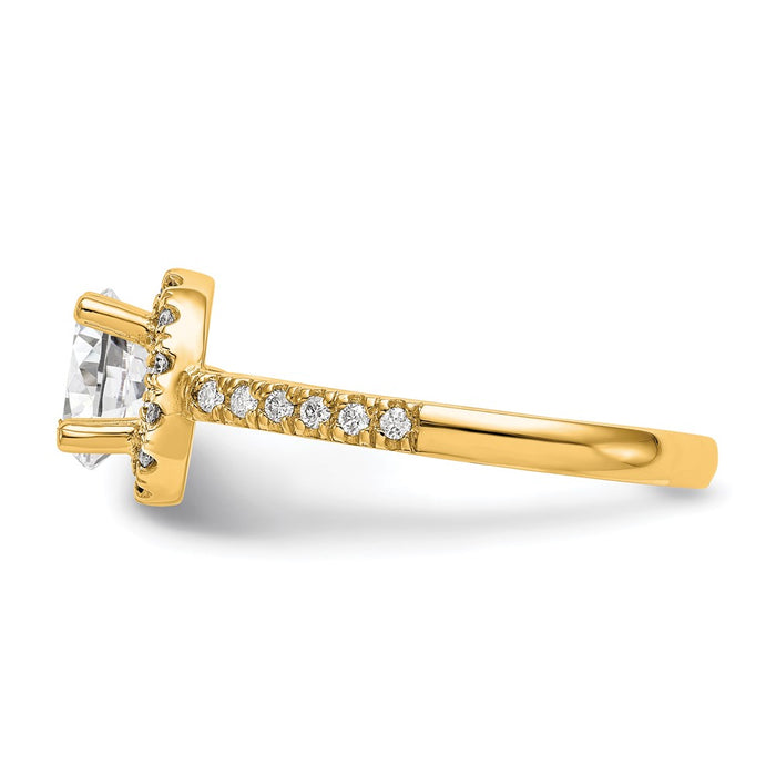 Buy Exclusive 14K Gold Round Diamond Halo Engagement Ring - Stylish Semi-Mount-3