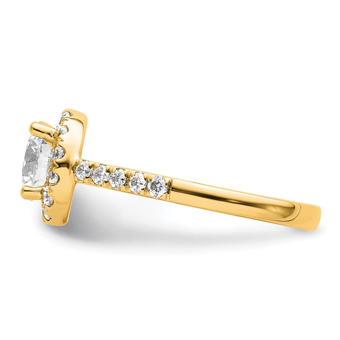 Exclusive 14K Gold Round Diamond Halo Semi-Mount Ring | Stylish Value Choice-3