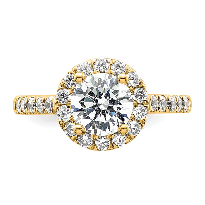 Exclusive 14K Gold Round Diamond Halo Semi-Mount Ring | Stylish Value Choice-4