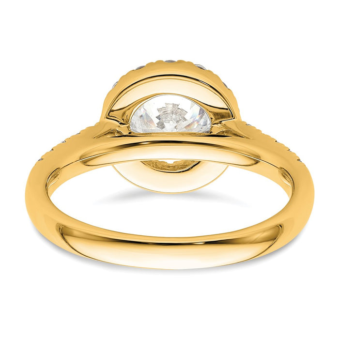 Exclusive 14K Gold Round Diamond Halo Semi-Mount Ring | Stylish Value Choice-5