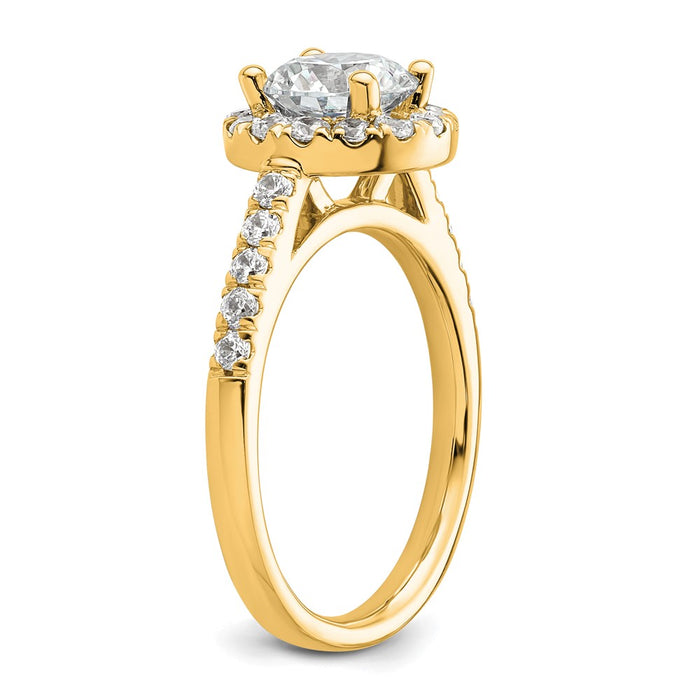 Exclusive 14K Gold Round Diamond Halo Semi-Mount Ring | Stylish Value Choice-6