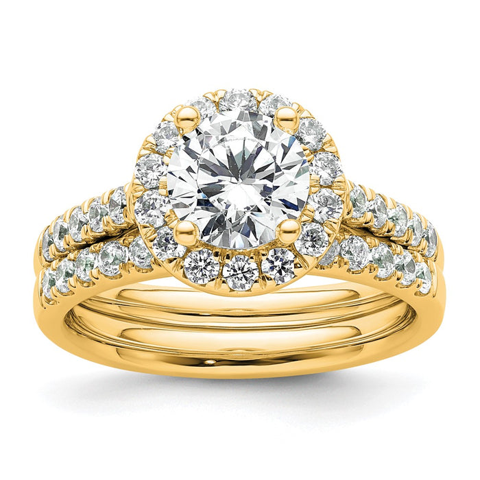 Exclusive 14K Gold Round Diamond Halo Semi-Mount Ring | Stylish Value Choice-7