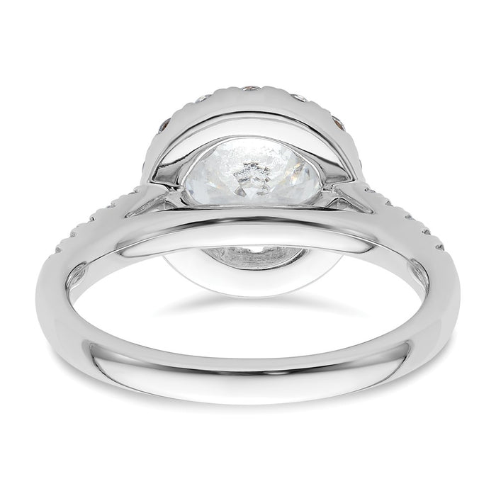 Buy a Stylish 14K White Gold Halo Engagement Ring for 1.5 Carat Stone-5