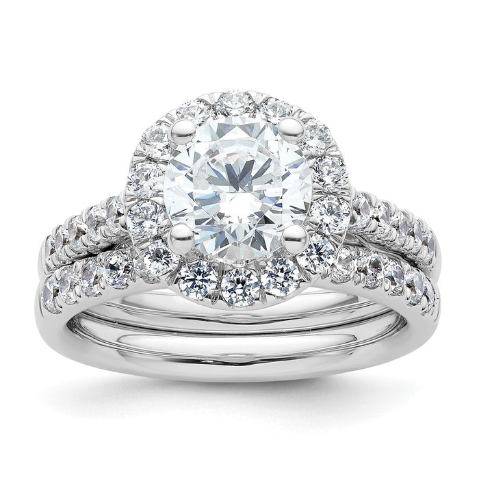 Buy a Stylish 14K White Gold Halo Engagement Ring for 1.5 Carat Stone-7