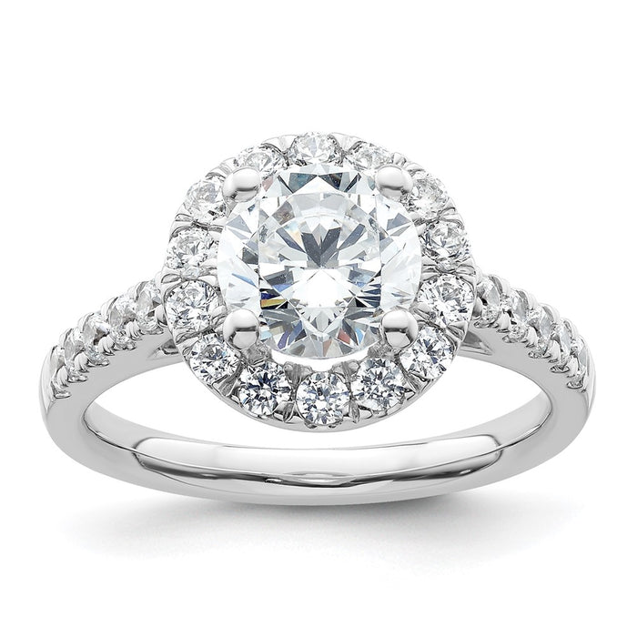 Buy a Stylish 14K White Gold Halo Engagement Ring for 1.5 Carat Stone-1