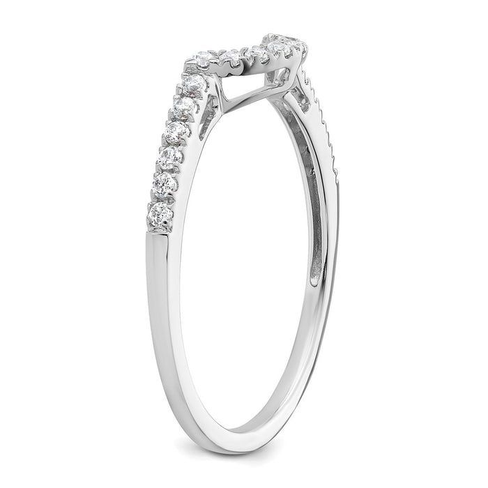 Buy Exclusive 14K White Gold 1/5 Carat Diamond Wedding Band - Stylish Value!-6