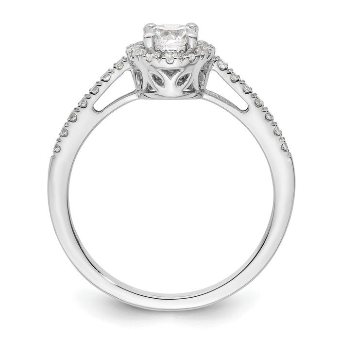 Buy Stylish 14K White Gold Halo Engagement Ring for 1/4 Carat Diamond-2